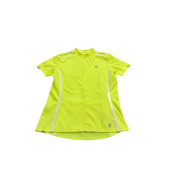 Pearl Izumi Womens Neon Yellow Green 1/2 Zip Cycling Short Sleeve Jersey XXL - Picture 1 of 9